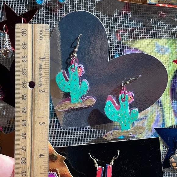 Cacti Artist Made Earrings!! - Picture 3 of 4